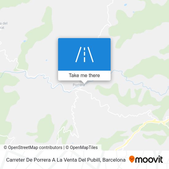 Carreter De Porrera A La Venta Del Pubill map