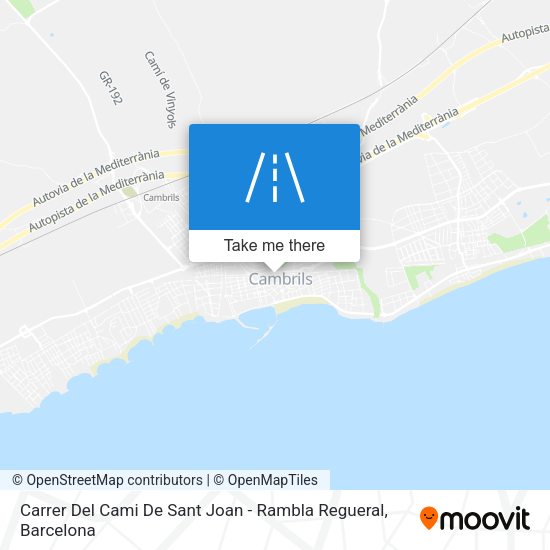 Carrer Del Cami De Sant Joan - Rambla Regueral map