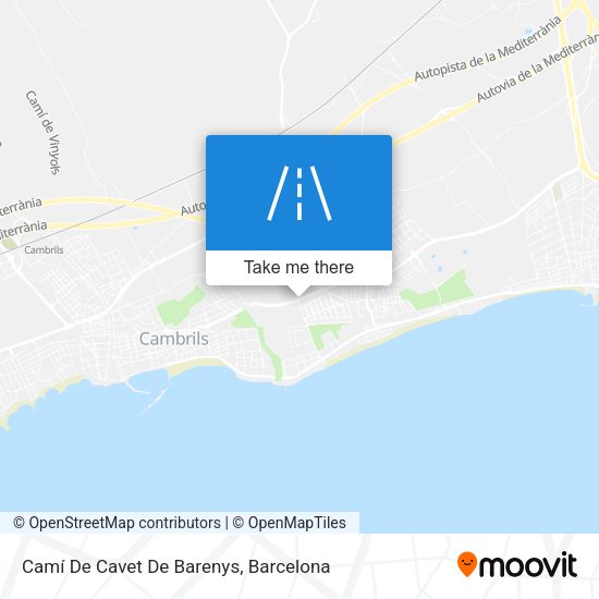 Camí De Cavet De Barenys map