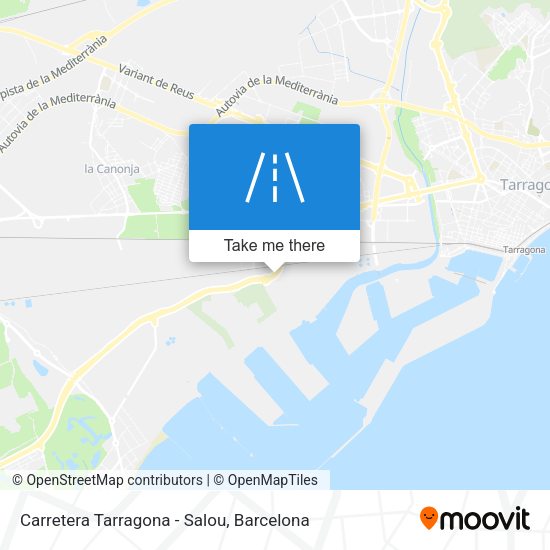 Carretera Tarragona - Salou map