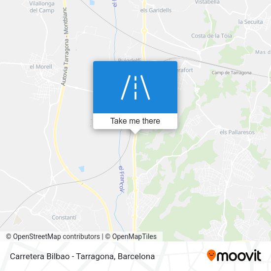 Carretera Bilbao - Tarragona map
