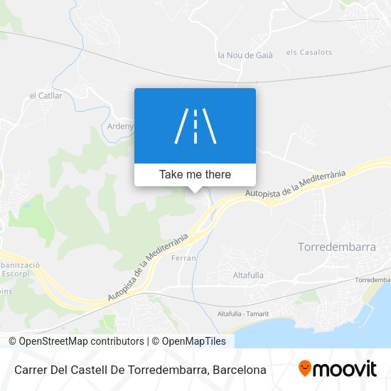 Carrer Del Castell De Torredembarra map