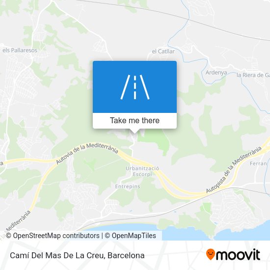 Camí Del Mas De La Creu map