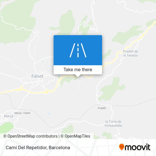 Camí Del Repetidor map