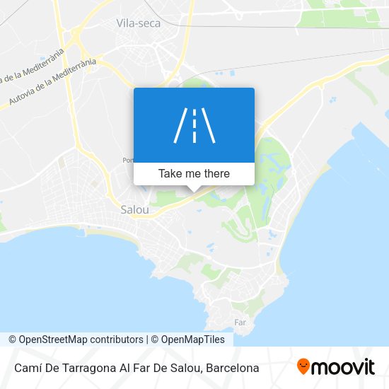 Camí De Tarragona Al Far De Salou map