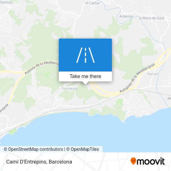 Camí D'Entrepins map