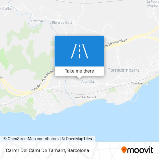 Carrer Del Camí De Tamarit map