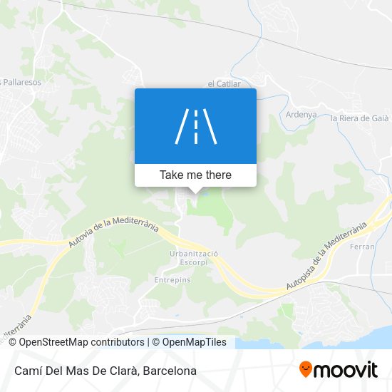 Camí Del Mas De Clarà map