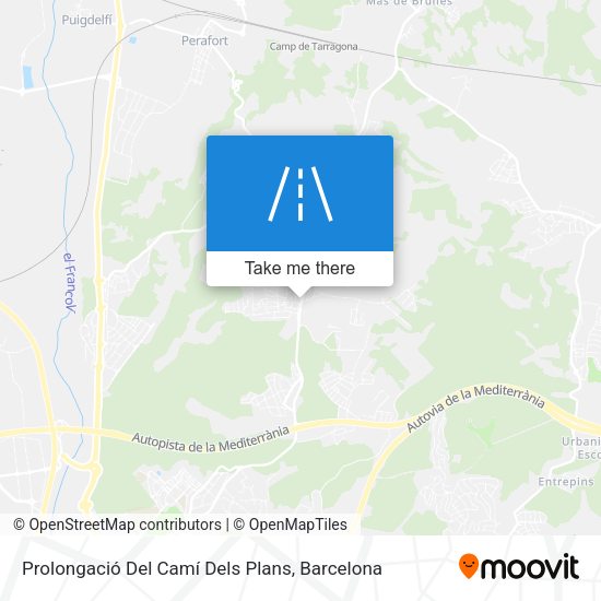 Prolongació Del Camí Dels Plans map