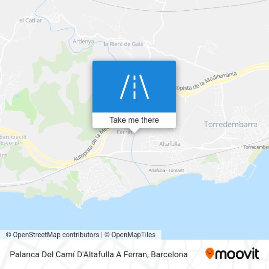 Palanca Del Camí D'Altafulla A Ferran map