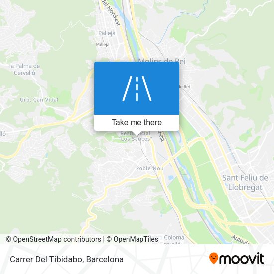 Carrer Del Tibidabo map