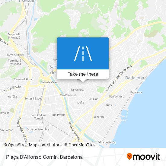 Plaça D'Alfonso Comín map
