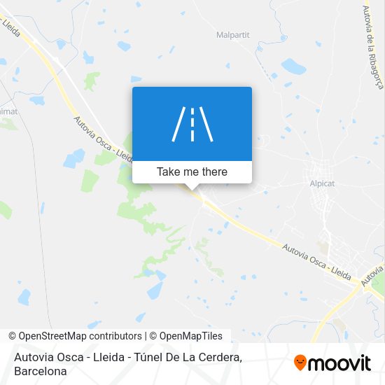 Autovia Osca - Lleida - Túnel De La Cerdera map