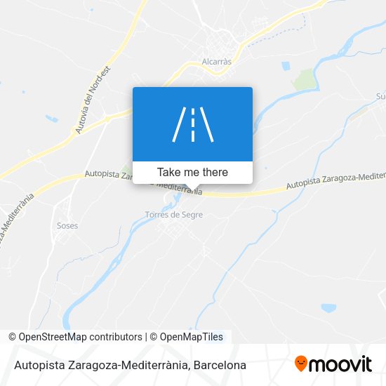 Autopista Zaragoza-Mediterrània map