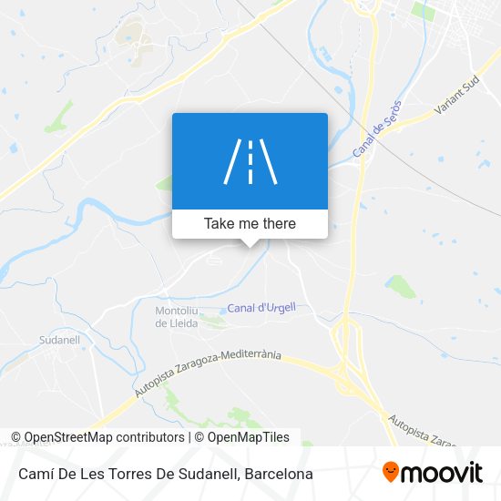 Camí De Les Torres De Sudanell map