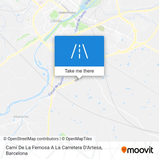 Camí De La Femosa A La Carretera D'Artesa map