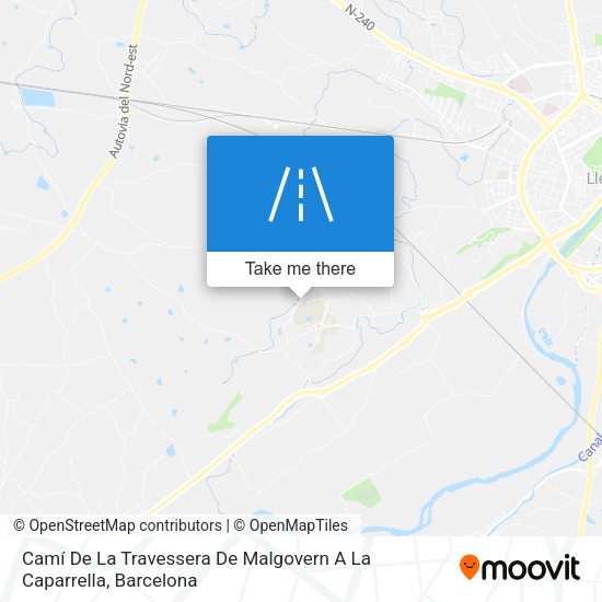 Camí De La Travessera De Malgovern A La Caparrella map