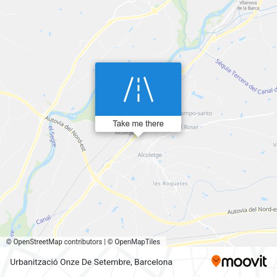 Urbanització Onze De Setembre map