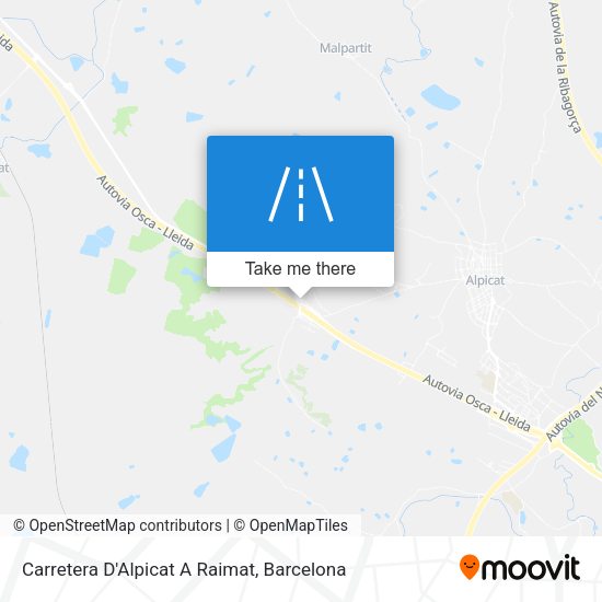 Carretera D'Alpicat A Raimat map