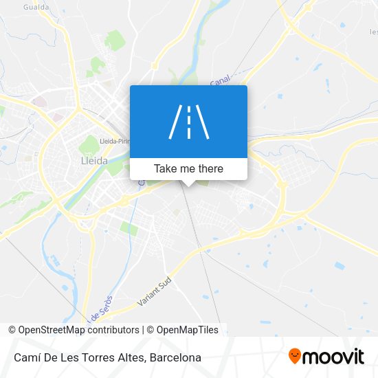 Camí De Les Torres Altes map