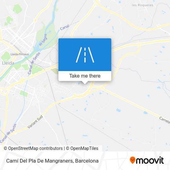Camí Del Pla De Mangraners map