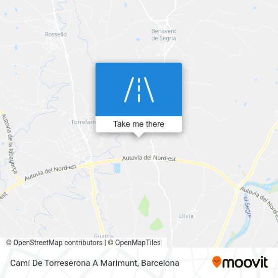 Camí De Torreserona A Marimunt map