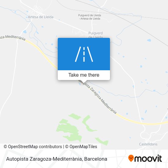 Autopista Zaragoza-Mediterrània map