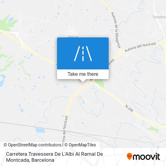 Carretera Travessera De L'Albi Al Ramal De Montcada map