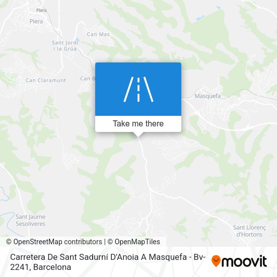 Carretera De Sant Sadurní D'Anoia A Masquefa - Bv-2241 map