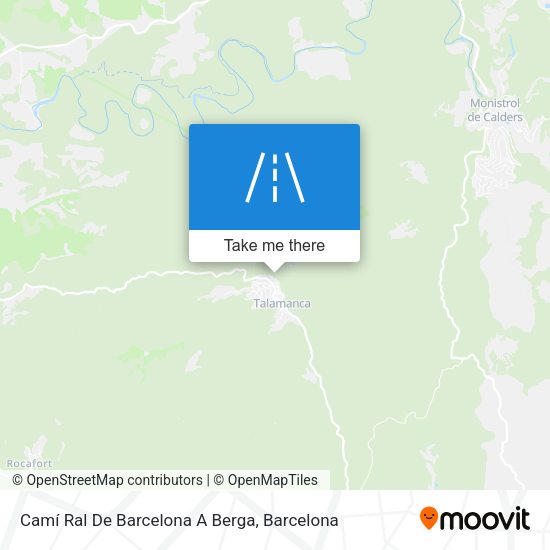 Camí Ral De Barcelona A Berga map