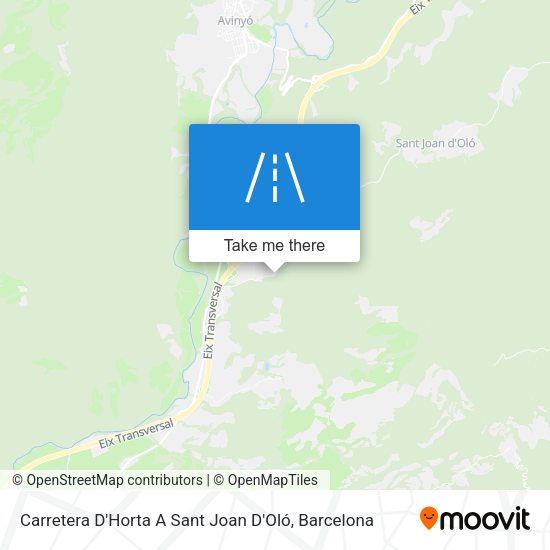 Carretera D'Horta A Sant Joan D'Oló map