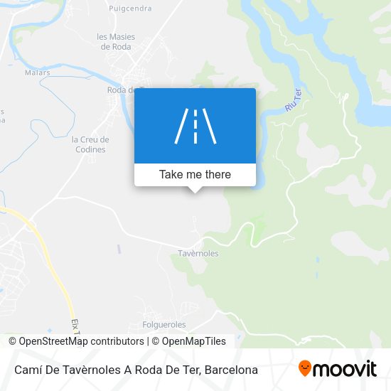 Camí De Tavèrnoles A Roda De Ter map