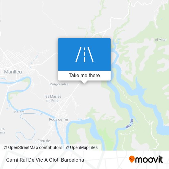 Camí Ral De Vic A Olot map