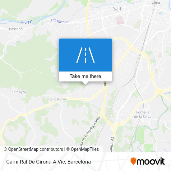 Camí Ral De Girona A Vic map