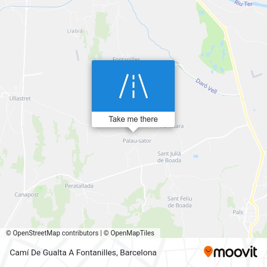Camí De Gualta A Fontanilles map