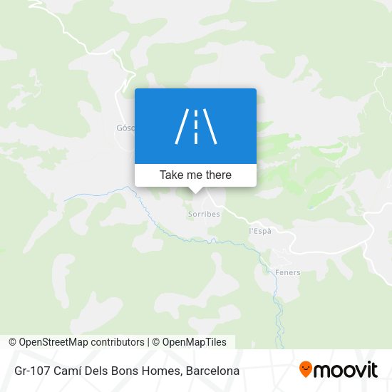 Gr-107 Camí Dels Bons Homes map
