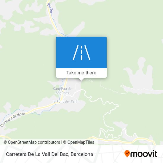 Carretera De La Vall Del Bac map