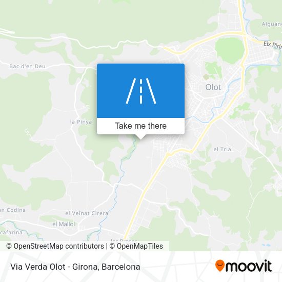 Via Verda Olot - Girona map