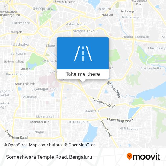 Someshwara Temple Road map