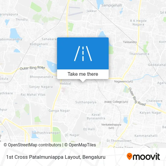 1st Cross Patalmuniappa Layout map