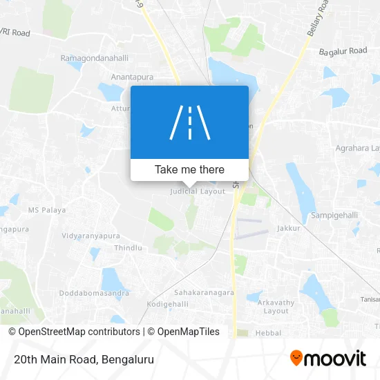 20th Main Road map