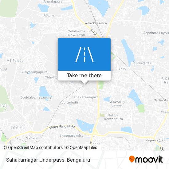 Sahakarnagar Underpass map