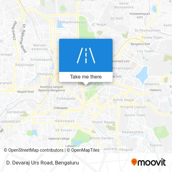 D. Devaraj Urs Road map