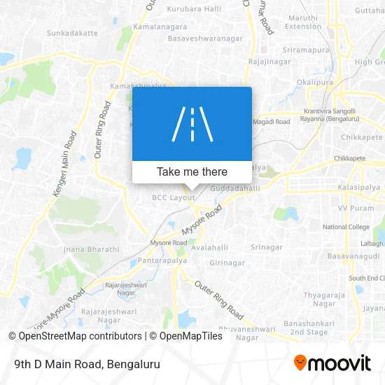 9th D Main Road map