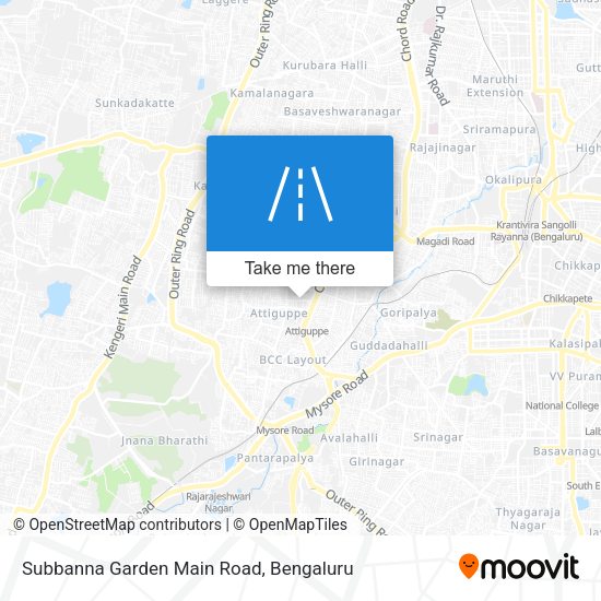 Subbanna Garden Main Road map