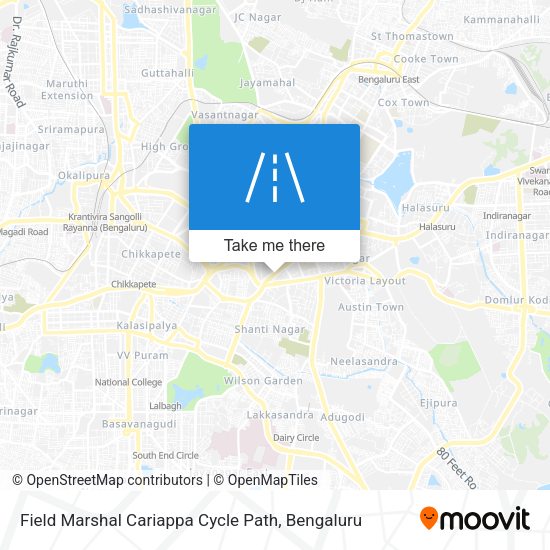 Field Marshal Cariappa Cycle Path map