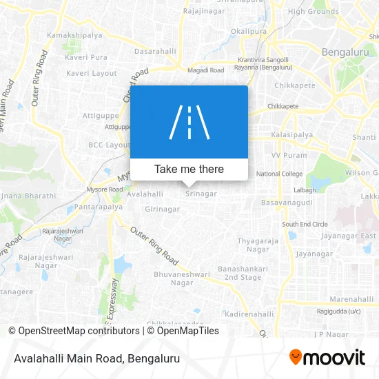 Avalahalli Main Road map