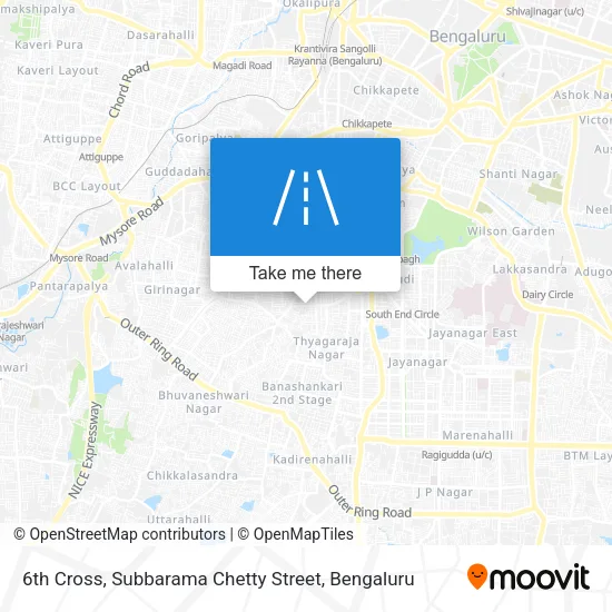 6th Cross, Subbarama Chetty Street map