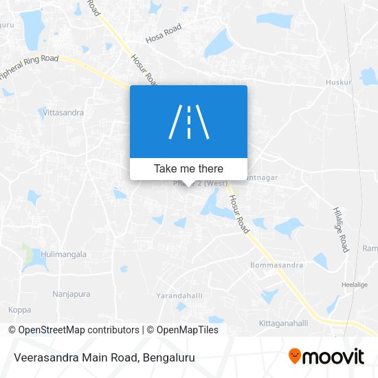 Veerasandra Main Road map