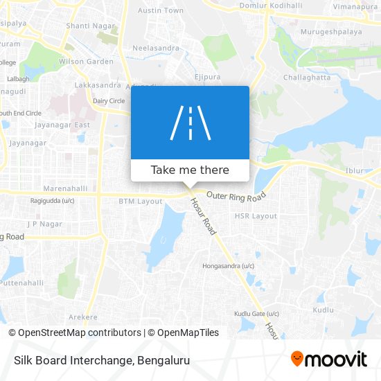 Silk Board Interchange map